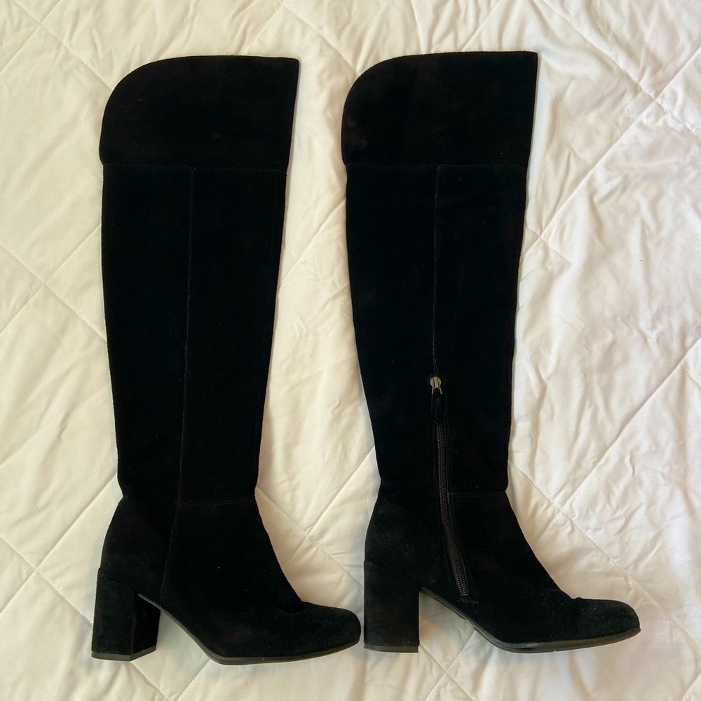 Over The Knee Black Heel Boots